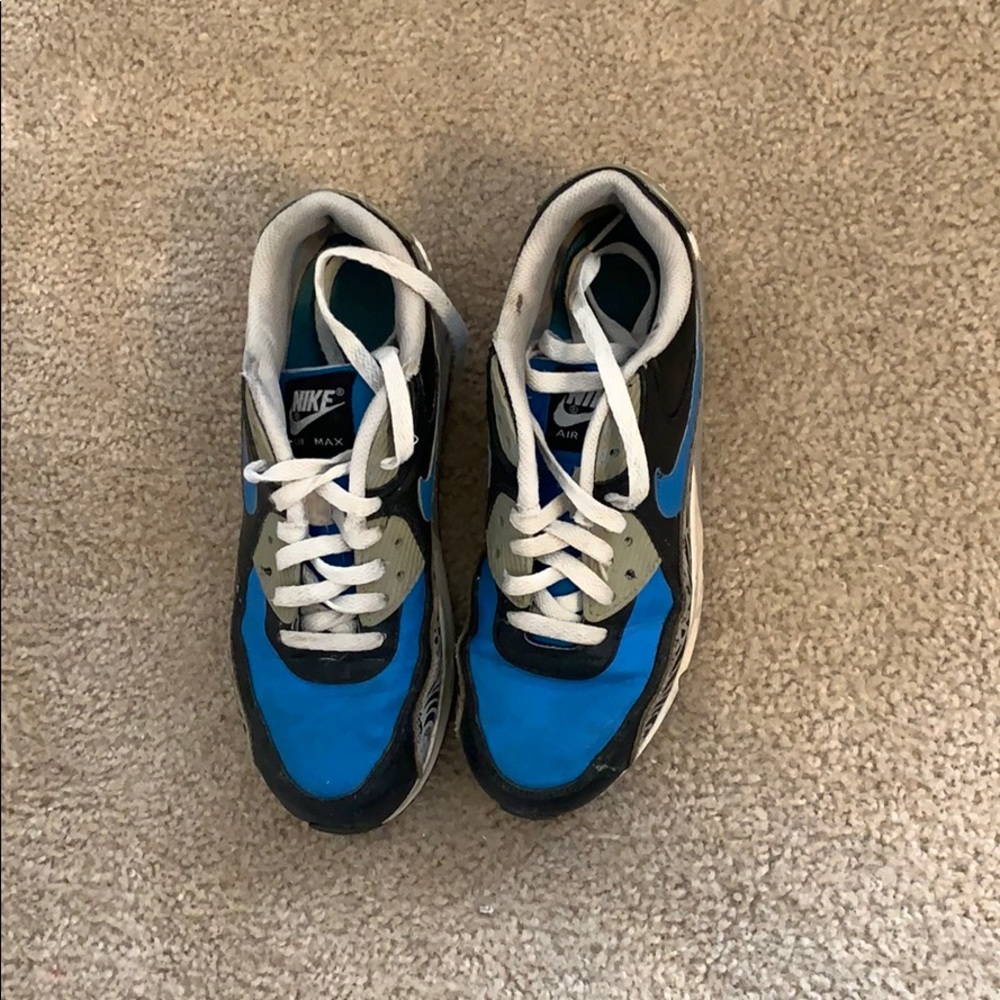 Blue and black air max